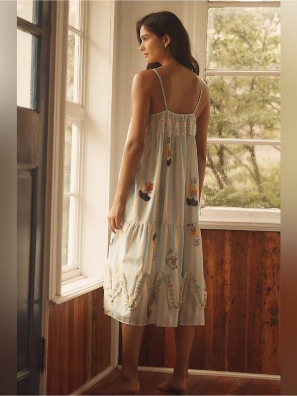 NWT Size SP - Nay Bellamy x Anthropologie 100% Cotton Midi Nap Dress (US$ 128) - Picture 4 of 14